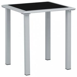 Záhradný stolík čierna / strieborná Dekorhome vyobraziť