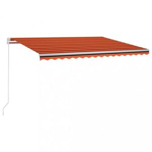 Ručne zaťahovacia markíza s LED svetlom 450x300 cm Dekorhome vyobraziť