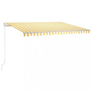 Ručne zaťahovacia markíza s LED svetlom 400x300 cm Dekorhome Antracit vyobraziť
