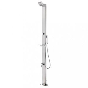 Záhradná sprcha 220 cm strieborná Dekorhome vyobraziť