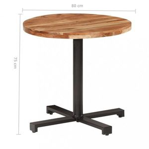 Bistro stôl okrúhly hnedá / čierna Dekorhome vyobraziť