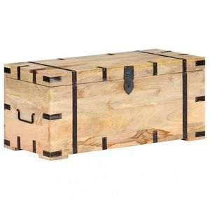 Úložná truhla akácie / kov Dekorhome vyobraziť