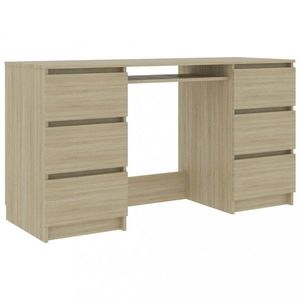 Písací stôl so 6 zásuvkami 140x50 cm Dekorhome vyobraziť