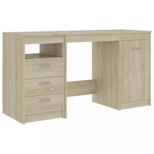 Písací stôl so zásuvkami a skrinkou 140x50 cm Dekorhome vyobraziť