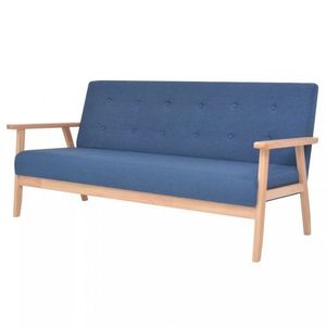 Trojmiestna pohovka textil / drevo Dekorhome vyobraziť