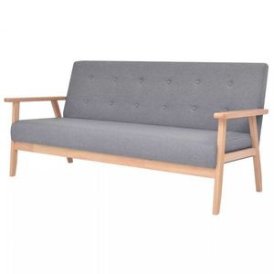 Trojmiestna pohovka textil / drevo Dekorhome vyobraziť