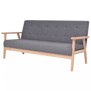 Trojmiestna pohovka textil / drevo Dekorhome vyobraziť