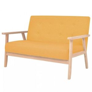 Dvojmiestna sedačka textil / drevo Dekorhome vyobraziť