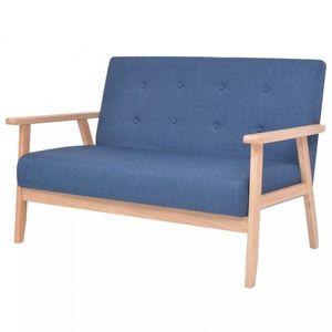 Dvojmiestna sedačka textil / drevo Dekorhome vyobraziť