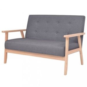 Dvojmiestna sedačka textil / drevo Dekorhome vyobraziť