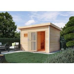 Vonkajšia fínska sauna s predsieňou 337 x 196 cm Dekorhome vyobraziť