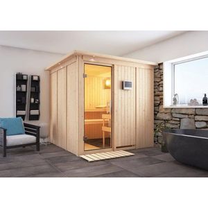 Interiérová fínska sauna 196 x 196 cm Dekorhome vyobraziť