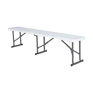 Skladacie lavice 180 cm biela / čierna Dekorhome vyobraziť