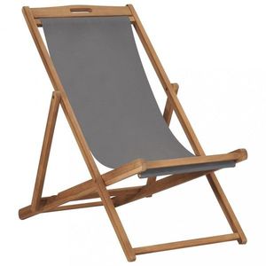 Skladacie plážové kreslo teak Dekorhome vyobraziť