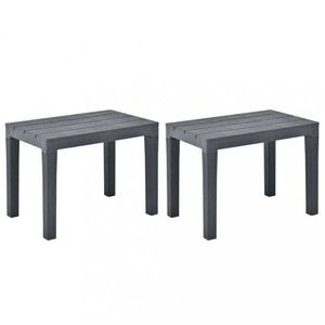 Záhradná lavica 2 ks plast Dekorhome vyobraziť