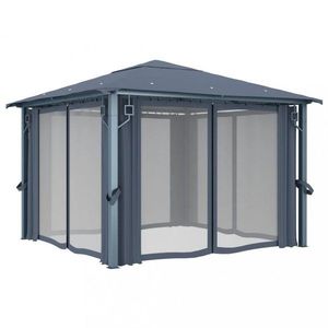 Záhradný altánok so závesmi 3x3 m Dekorhome vyobraziť