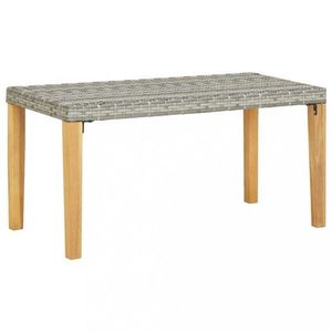 Záhradná lavica 120 cm polyratan / akácie Dekorhome vyobraziť