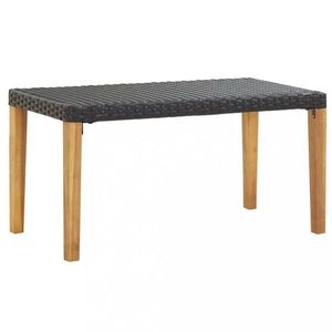 Záhradná lavica 120 cm polyratan / akácie Dekorhome vyobraziť