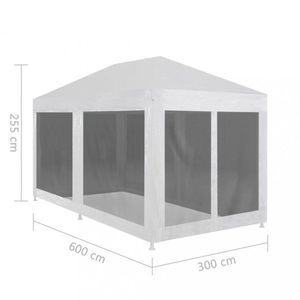 Párty stan 3 x 12 m Dekorhome Biela vyobraziť