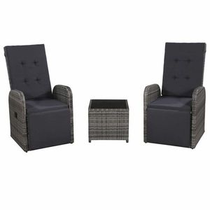 Záhradný bistro set 3 ks sivá Dekorhome vyobraziť