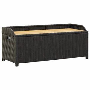 Záhradná lavica s úložným priestorom 120 cm polyratan vyobraziť