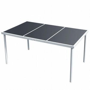 Záhradný jedálenský stôl 150x90 cm čierna / sivá vyobraziť