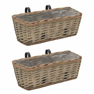 Truhlík na balkón prútený 40 cm 2 ks Dekorhome vyobraziť