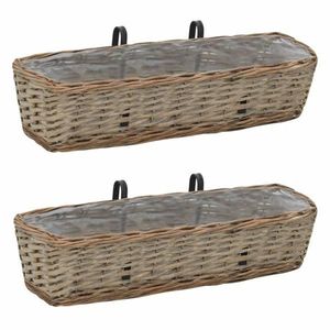 Truhlík na balkón prútený 60 cm 2 ks Dekorhome vyobraziť
