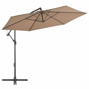 Závesný slnečník Ø 300 cm Sivohnedá vyobraziť