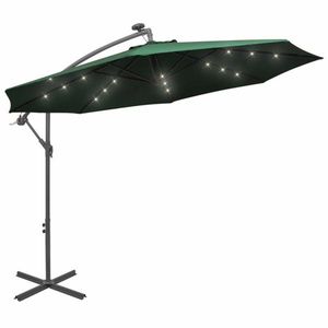 Konzolový slnečník s LED svetlami Ø 300 cm vyobraziť