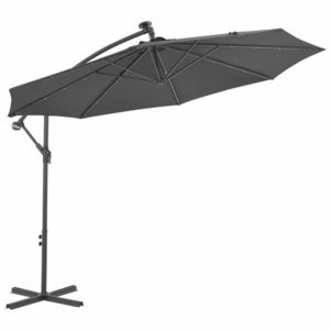 Konzolový slnečník s LED svetlami Ø 300 cm vyobraziť