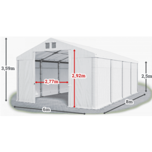 Skladový stan 6x8m PROFI vyobraziť