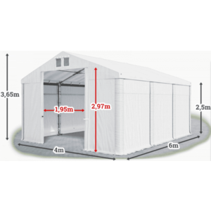 Skladový stan 4x6m PROFI vyobraziť
