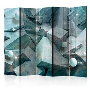 Paraván Concrete Cubes (Green) Dekorhome vyobraziť