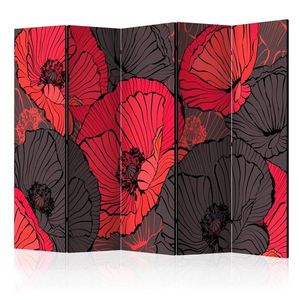 Paraván Pleated poppies Dekorhome vyobraziť