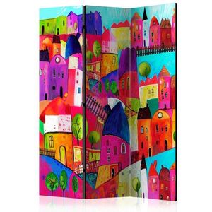 Paraván Rainbow-hued town Dekorhome vyobraziť