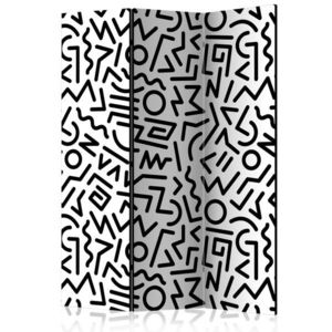 Paraván Black and White Maze Dekorhome vyobraziť