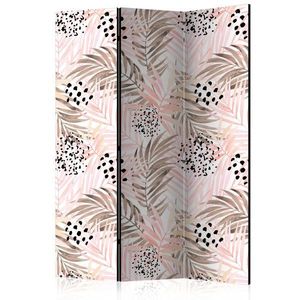 Paraván Pink Palm Leaves Dekorhome vyobraziť