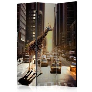 Paraván Giraffe in the Big City Dekorhome vyobraziť