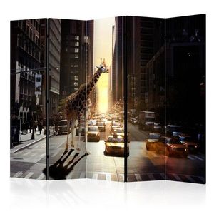 Paraván Giraffe in the Big City Dekorhome vyobraziť