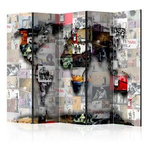 Paraván World map – Banksy Dekorhome vyobraziť