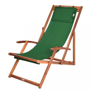 Skladacie záhradné lehátko Dekorhome Zelená vyobraziť