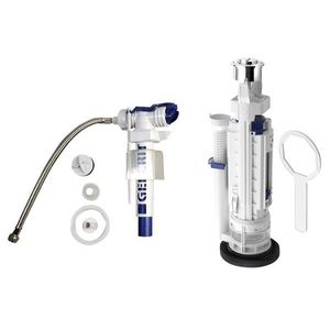 KERASAN - Splachovacia súprava s DUAL tlačidlom, spodné napúšťanie 3/8", chróm 752101 vyobraziť