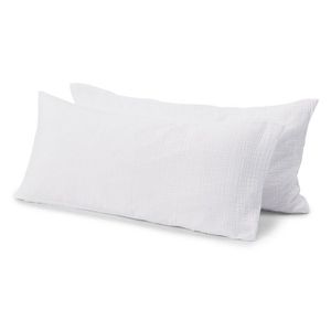 Poťahy na vankúše so vzorom mušlí, 2 ks, biele, cca 80 x 40 cm vyobraziť