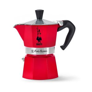 Kávovar na moka kávu Bialetti Moka Express, 130 ml, červený vyobraziť