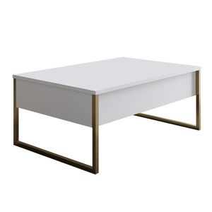 Konferenčný stolík Luxe White and Gold vyobraziť