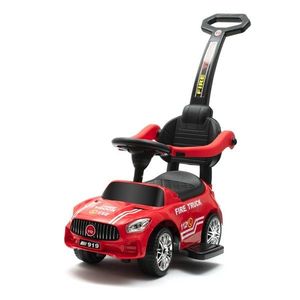 Baby Mix Detské odrážadlo so zvukom a vodiacou tyčou Hasiči, červená vyobraziť