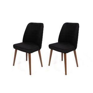 Súprava jedálenských stoličiek Tutku Black and Walnut, 2 ks vyobraziť