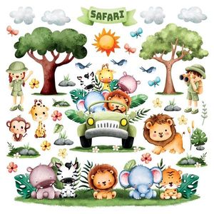 Samolepiaca dekorácia Safari, 30 x 30 cm vyobraziť
