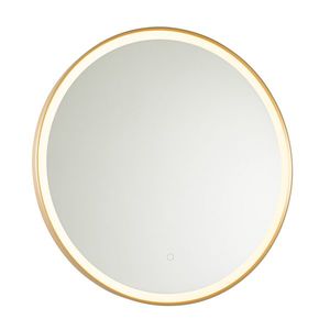 Zrkadlo do kúpeľne zlaté 70 cm vrátane LED 3-krokové stmievateľné s dotykovým okrúhlym - Miral vyobraziť